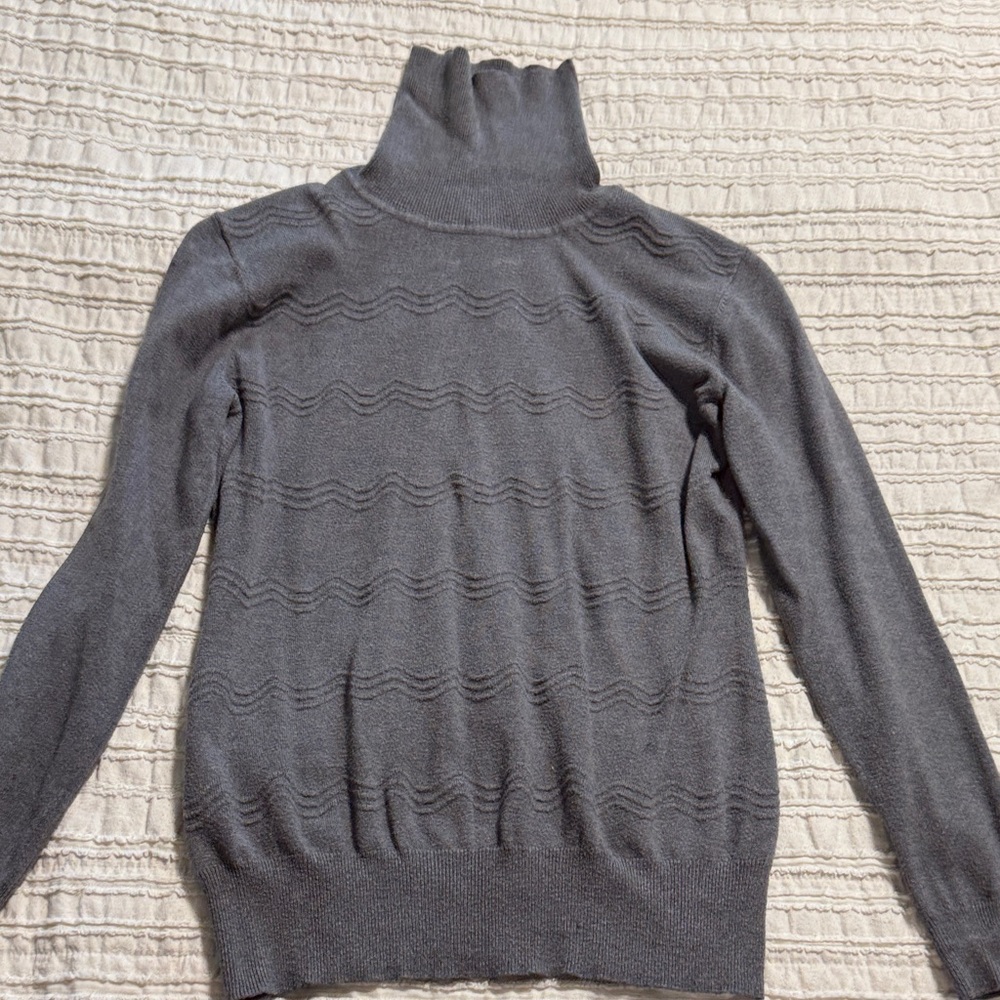Elegant Charcoal Turtleneck Sweater